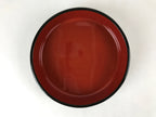 Japanese Lacquered Wooden Serving Dish Vtg Sushioke Tray Bowl Red Black L89