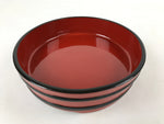 Japanese Lacquered Wooden Serving Dish Vtg Sushioke Tray Bowl Red Black L89