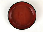 Japanese Lacquered Wooden Serving Dish Vtg Sushioke Tray Bowl Red Black L90