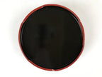 Japanese Lacquered Wooden Serving Dish Vtg Sushioke Tray Bowl Red Black L90