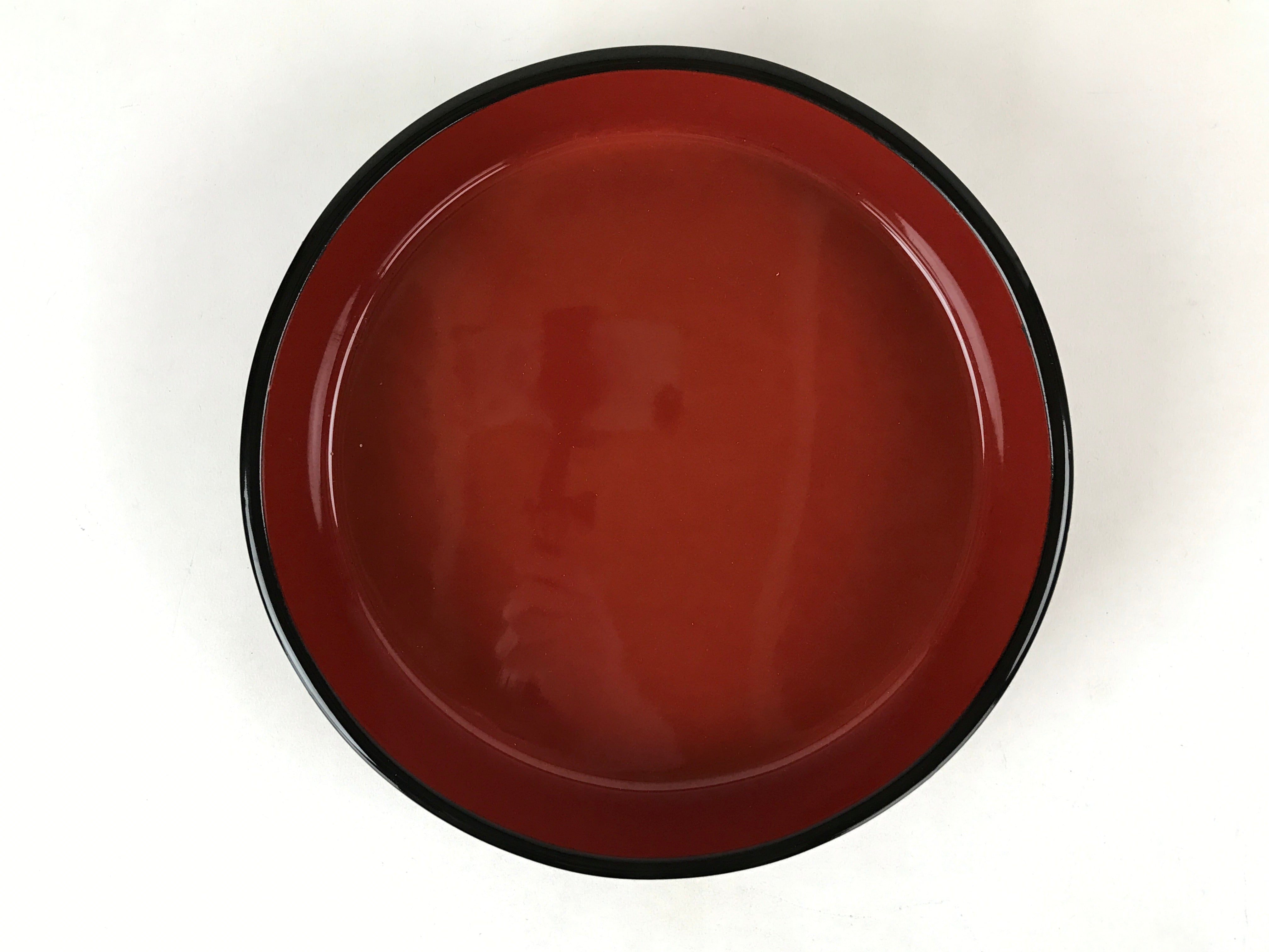 Japanese Lacquered Wooden Serving Dish Vtg Sushioke Tray Bowl Red Black L92