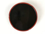 Japanese Lacquered Wooden Serving Dish Vtg Sushioke Tray Bowl Red Black L92