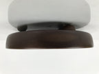 Japanese Lacquered Wooden Serving Plate Vtg Round Dish Five Partition Brown L609