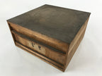 Japanese Lacquered Wooden Serving Table Ozen Vtg Black Gold Storage Box LWB86