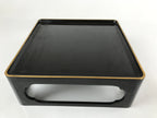 Japanese Lacquered Wooden Serving Table Ozen Vtg Black Gold Storage Box LWB86