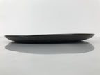 Japanese Lacquered Wooden Serving Tray Obon Vtg Round Black Red Akebono L545