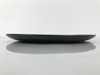 Japanese Lacquered Wooden Serving Tray Obon Vtg Round Black Red Akebono L545