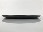 Japanese Lacquered Wooden Serving Tray Obon Vtg Round Black Red Akebono L545