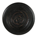 Japanese Lacquered Wooden Serving Tray Obon Vtg Round Black Red Akebono L545