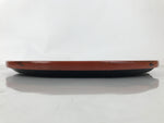 Japanese Lacquered Wooden Serving Tray Obon Vtg Round Red Black Brown L453