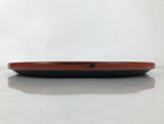 Japanese Lacquered Wooden Serving Tray Obon Vtg Round Red Black Brown L454