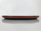 Japanese Lacquered Wooden Serving Tray Obon Vtg Round Red Black Brown L454