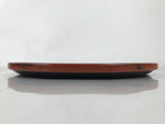 Japanese Lacquered Wooden Serving Tray Obon Vtg Round Red Black Brown L454