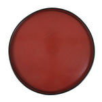 Japanese Lacquered Wooden Serving Tray Obon Vtg Round Red Vermilion Black L431