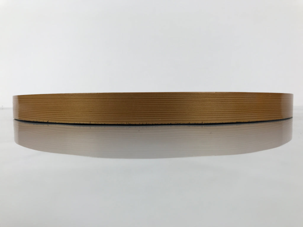 Japanese Lacquered Wooden Serving Tray Obon Vtg Round Red Vermilion Black L551