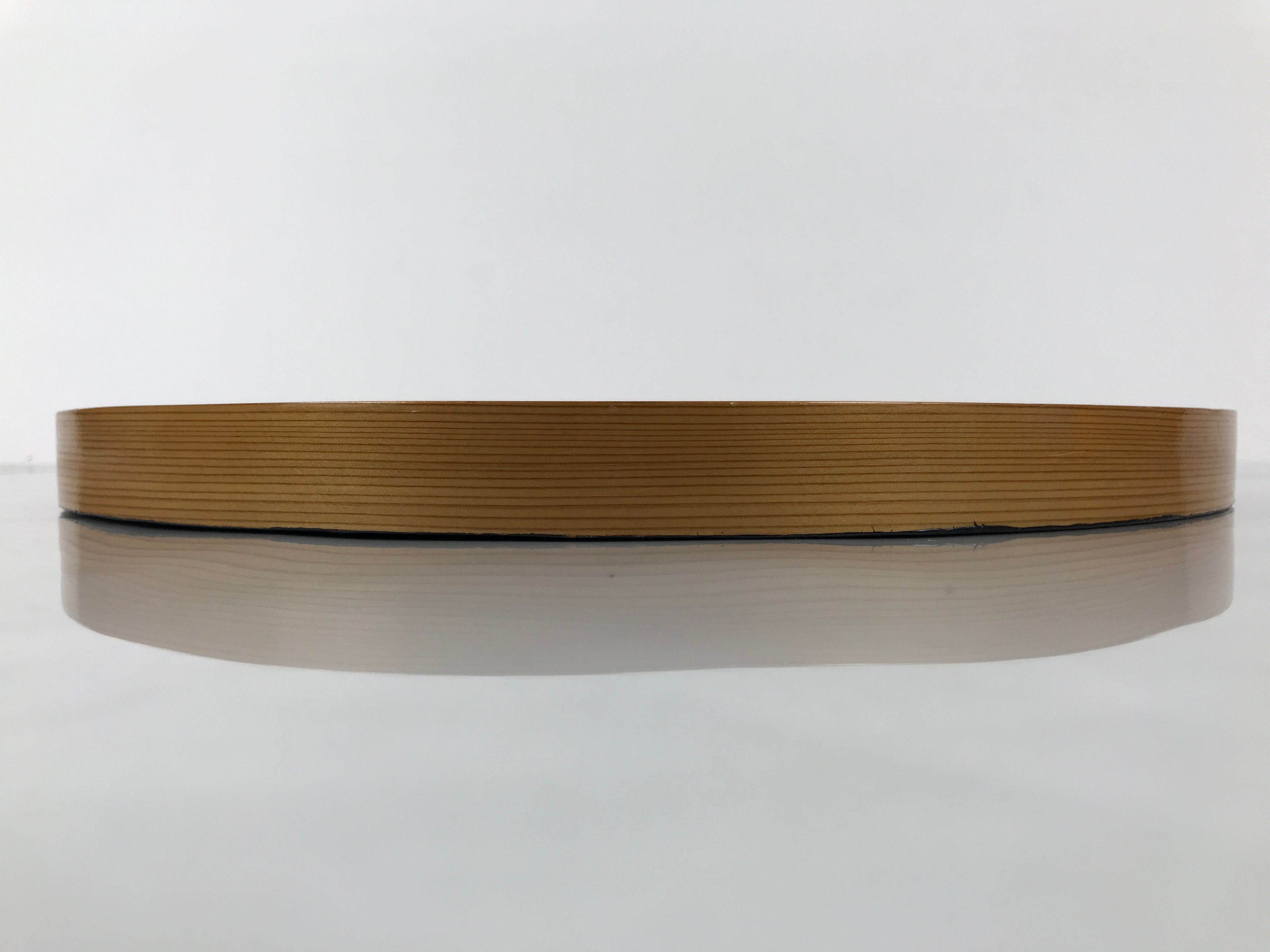 Japanese Lacquered Wooden Serving Tray Obon Vtg Round Red Vermilion Black L551