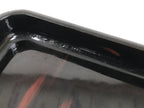 Japanese Lacquered Wooden Serving Tray Obon Vtg Square Black Red Akebono L462