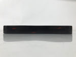 Japanese Lacquered Wooden Serving Tray Obon Vtg Square Black Red Akebono L462