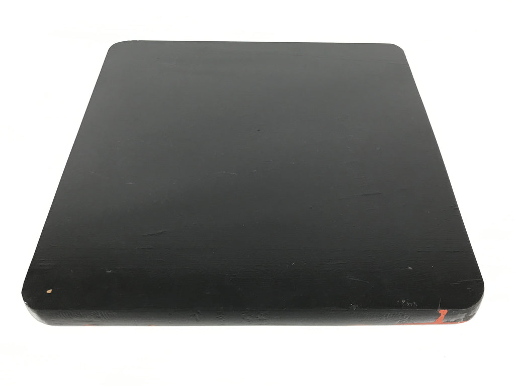 Japanese Lacquered Wooden Serving Tray Obon Vtg Square Hieizan Pine Tree L460