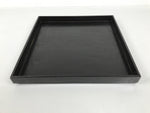 Japanese Lacquered Wooden Serving Tray Obon Vtg Square Simple Plain Black L565