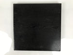 Japanese Lacquered Wooden Serving Tray Obon Vtg Square Simple Plain Black L565