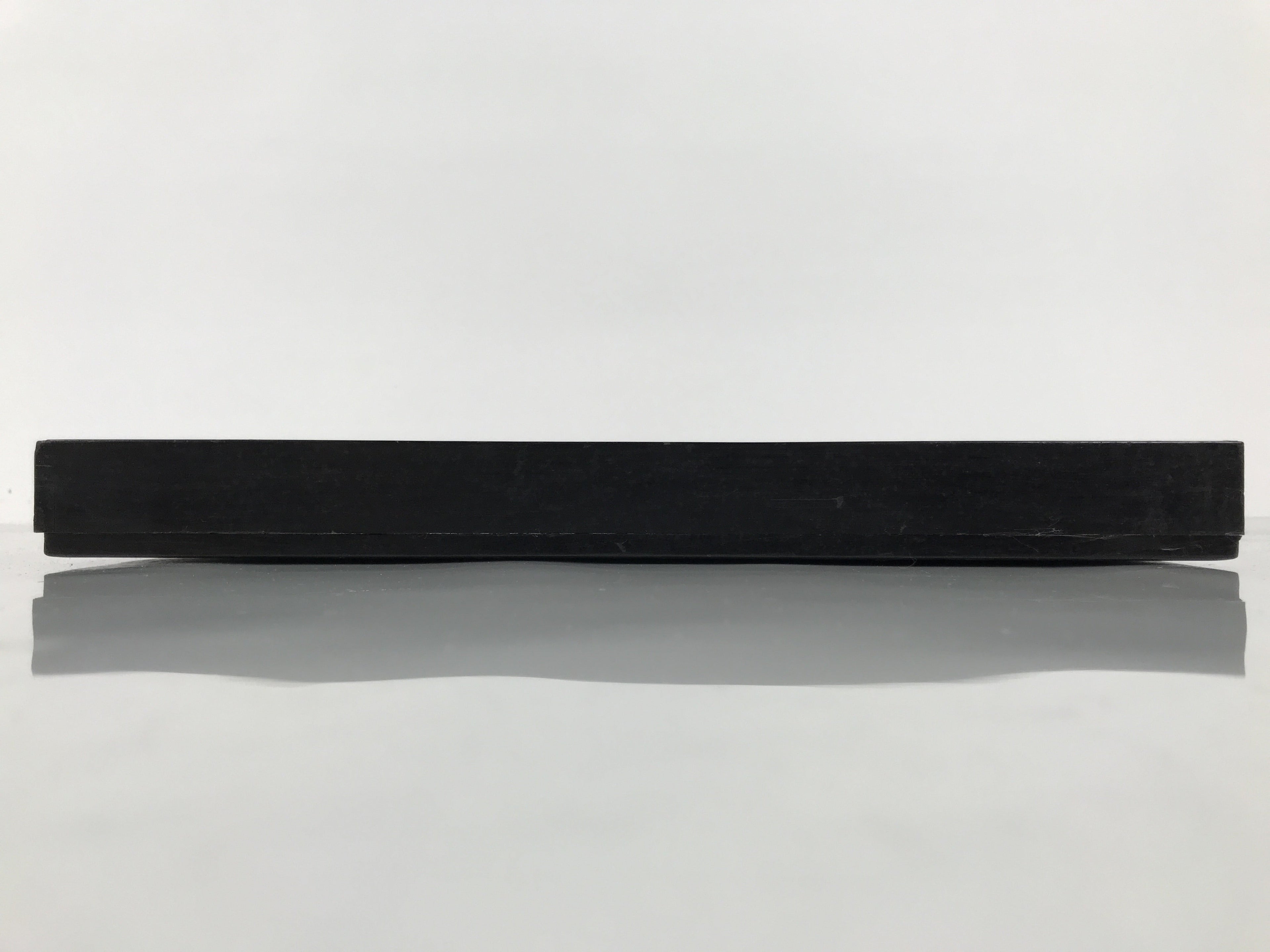 Japanese Lacquered Wooden Serving Tray Obon Vtg Square Simple Plain Black L565