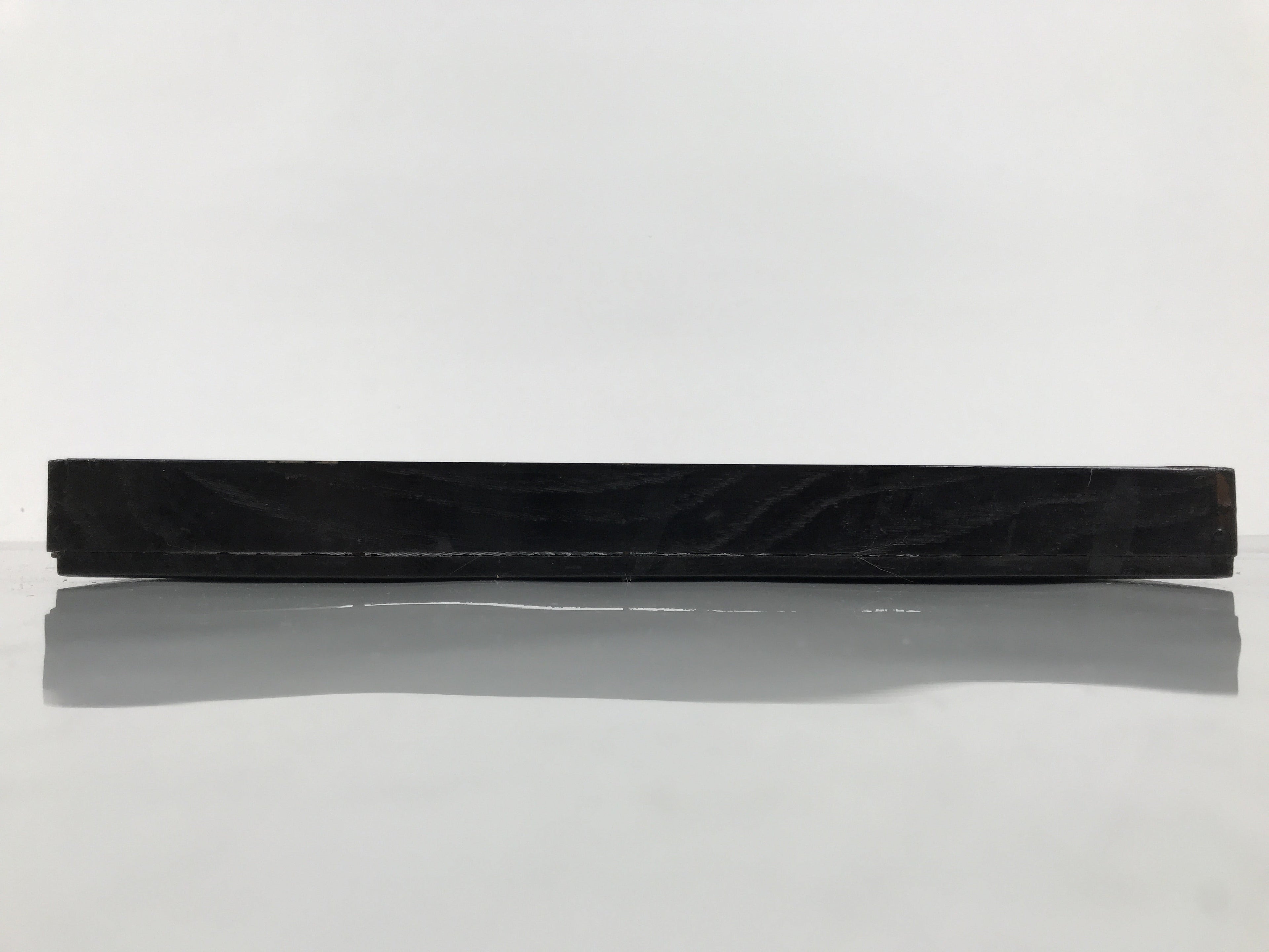 Japanese Lacquered Wooden Serving Tray Obon Vtg Square Simple Plain Black L565