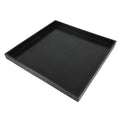 Japanese Lacquered Wooden Serving Tray Obon Vtg Square Simple Plain Black L565