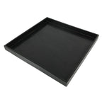 Japanese Lacquered Wooden Serving Tray Obon Vtg Square Simple Plain Black L565