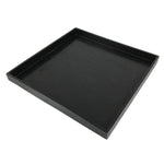 Japanese Lacquered Wooden Serving Tray Obon Vtg Square Simple Plain Black L565