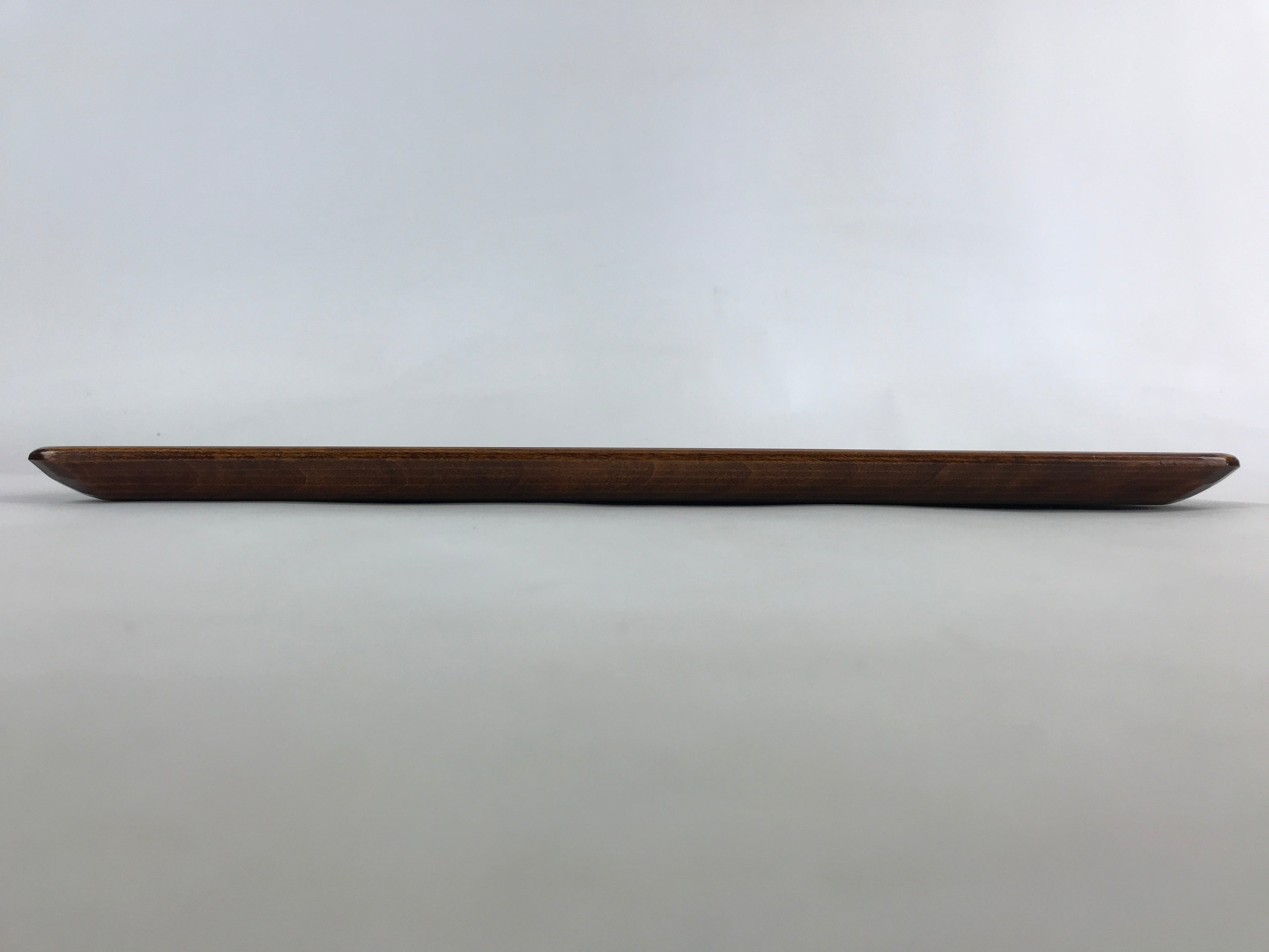 Japanese Lacquered Wooden Serving Tray Vtg Large Obon Carved Brown UR991