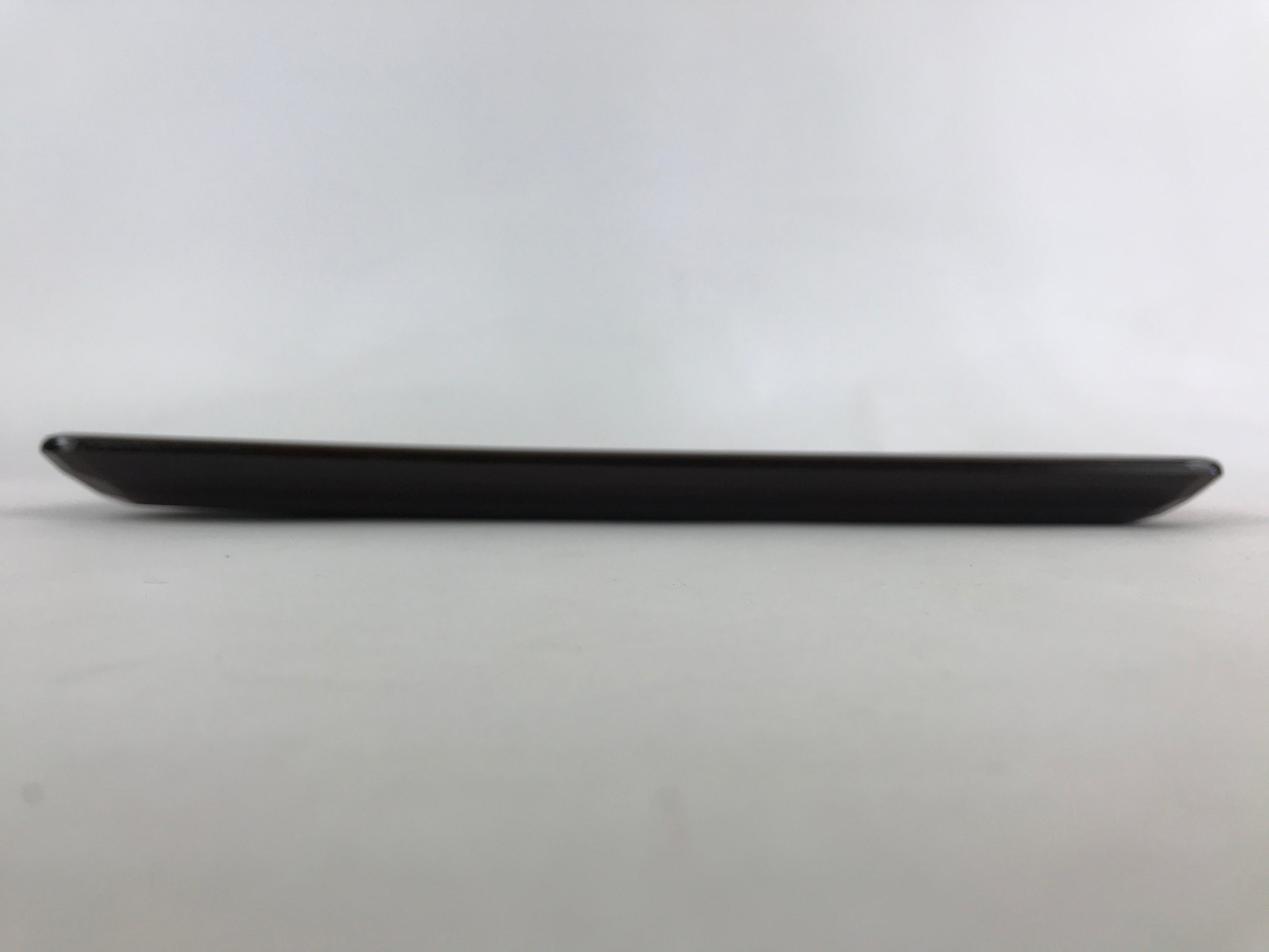 Japanese Lacquered Wooden Serving Tray Vtg Large Obon Carved Brown UR991