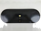 Japanese Lacquered Wooden Serving Tray Vtg Long Oval Shape Obon Red Black LWB97