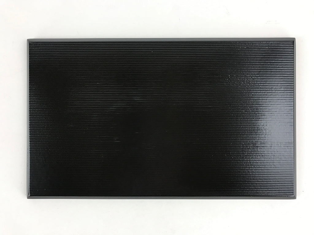 Japanese Lacquered Wooden Serving Tray Vtg Obon Small Red Black Tea Snacks L1