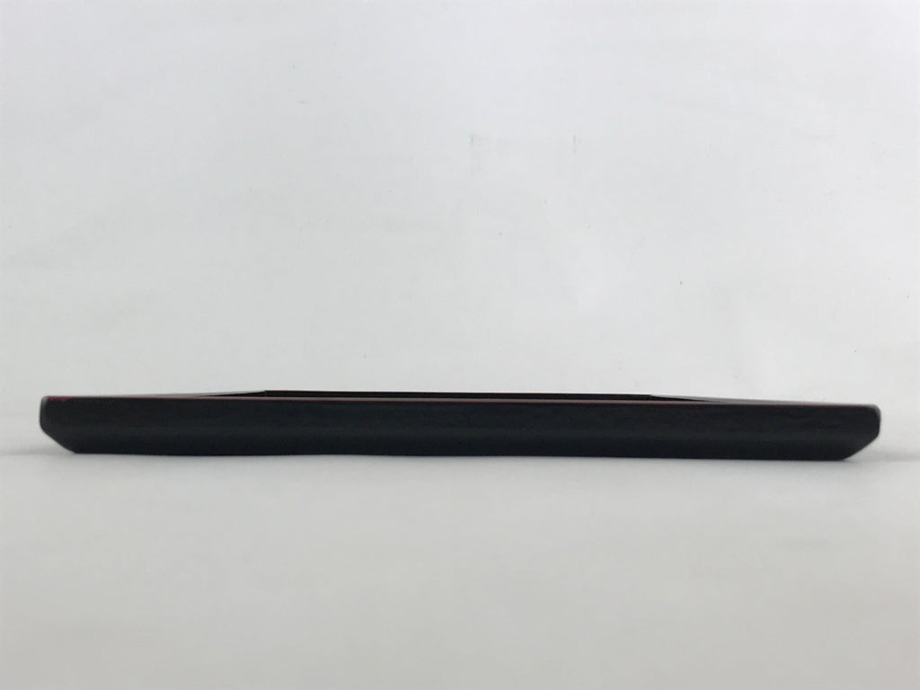 Japanese Lacquered Wooden Serving Tray Vtg Obon Small Red Black Tea Snacks L1