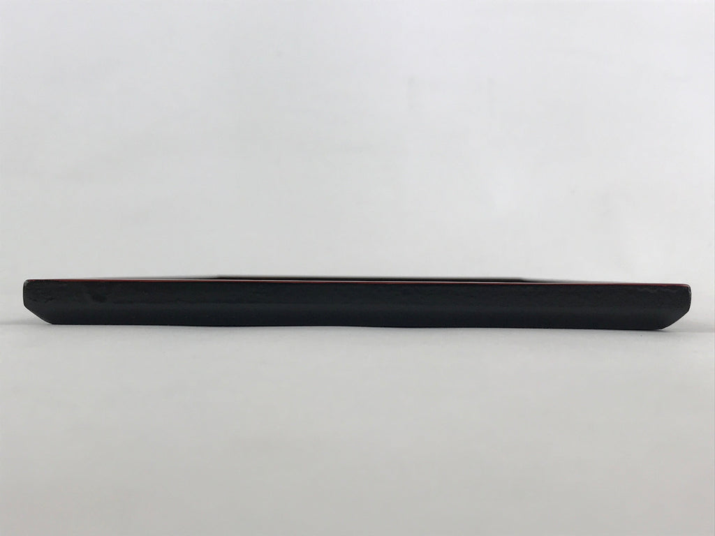 Japanese Lacquered Wooden Serving Tray Vtg Obon Small Red Black Tea Snacks L1