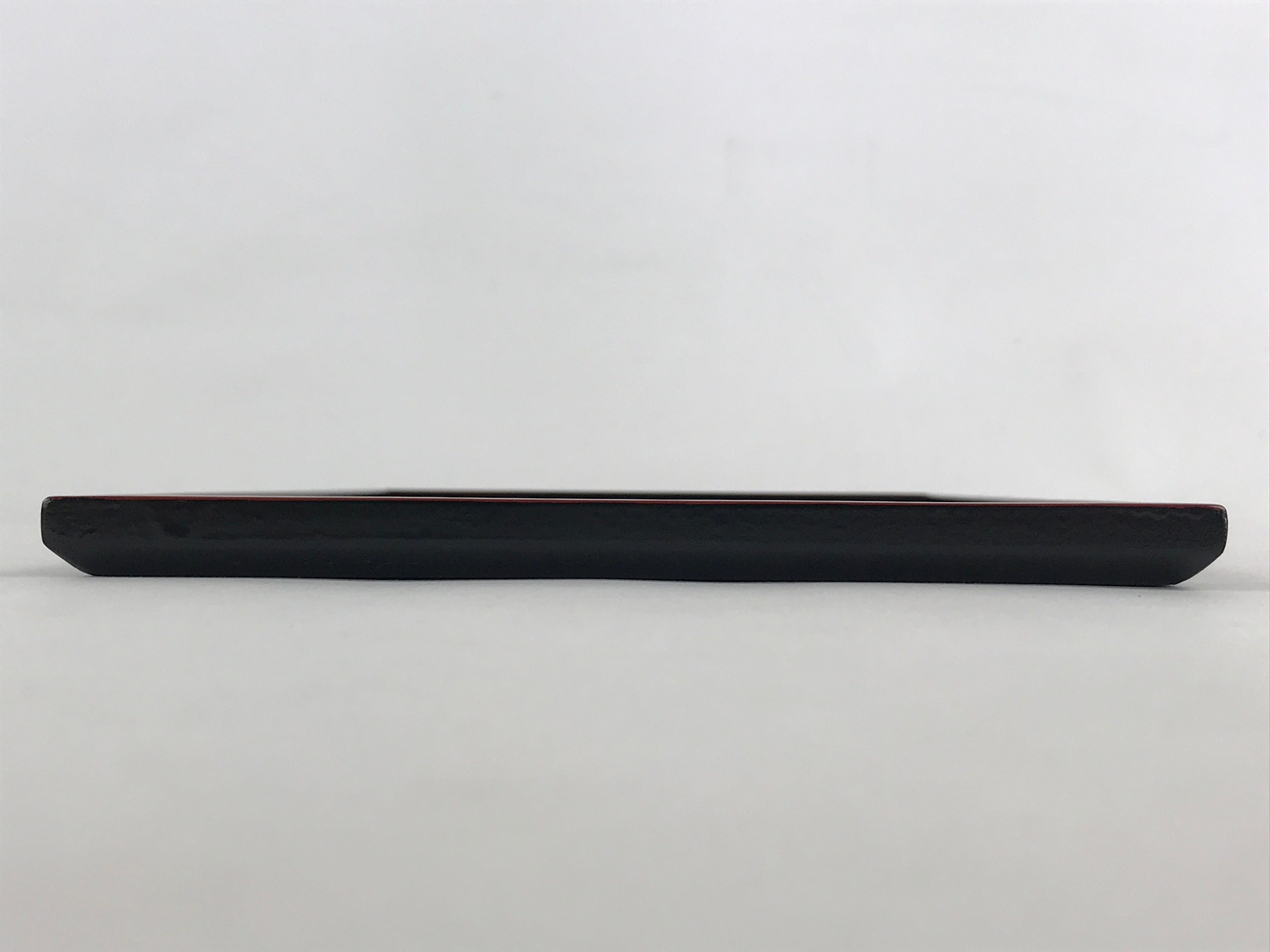 Japanese Lacquered Wooden Serving Tray Vtg Obon Small Red Black Tea Snacks L1