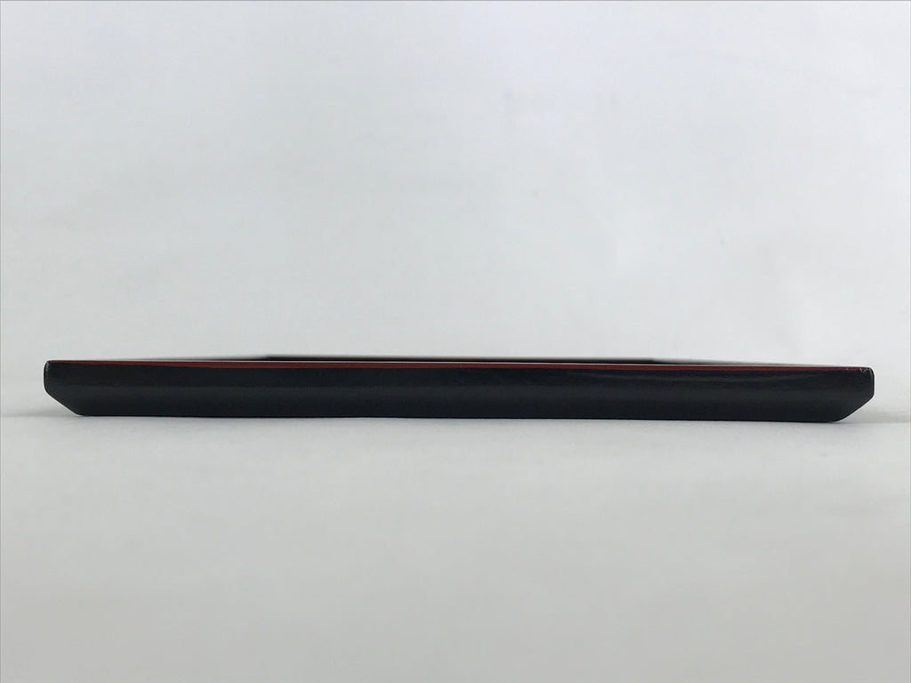 Japanese Lacquered Wooden Serving Tray Vtg Obon Small Red Black Tea Snacks L2