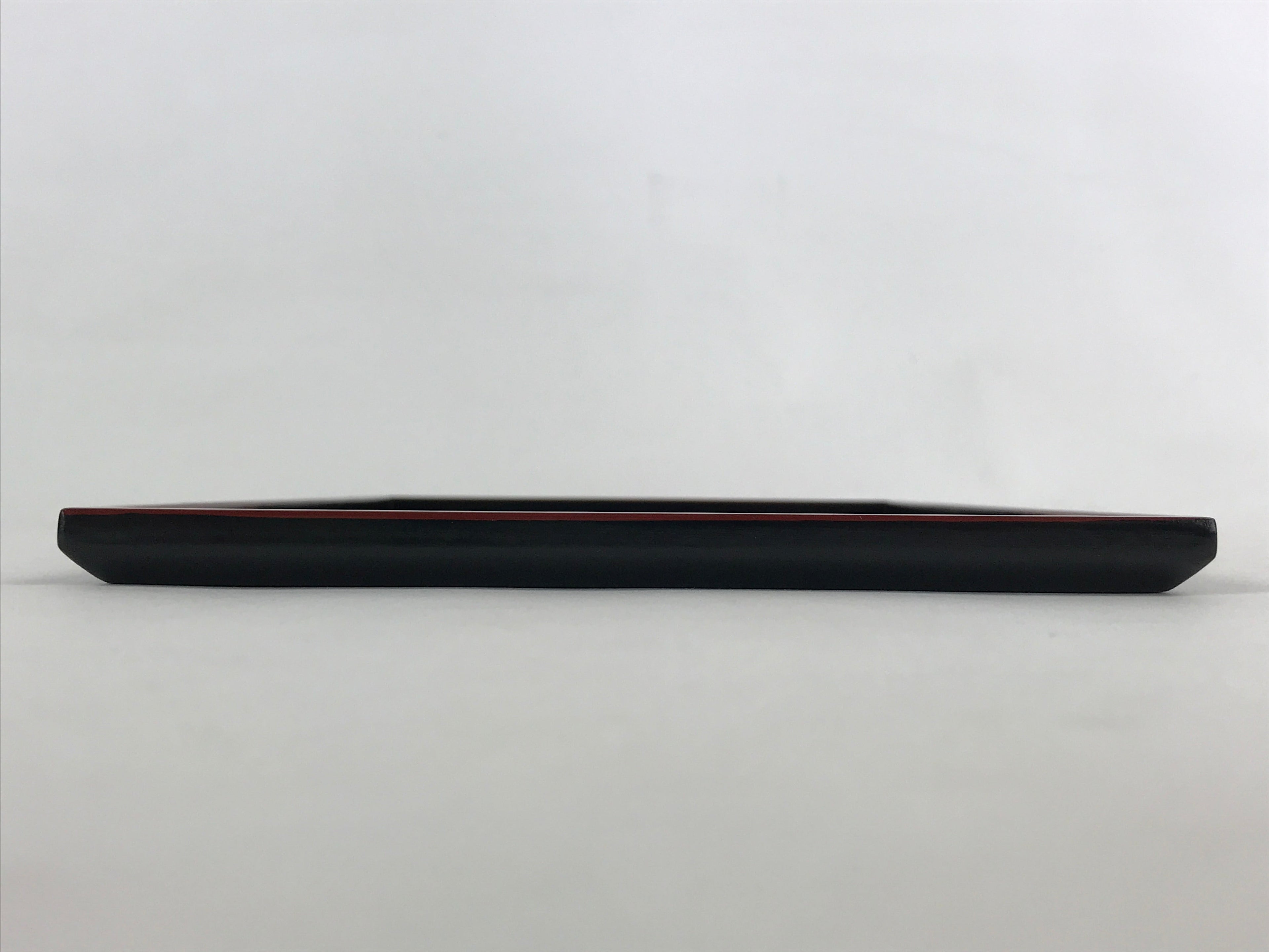 Japanese Lacquered Wooden Serving Tray Vtg Obon Small Red Black Tea Snacks L2