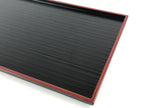 Japanese Lacquered Wooden Serving Tray Vtg Obon Small Red Black Tea Snacks UR999