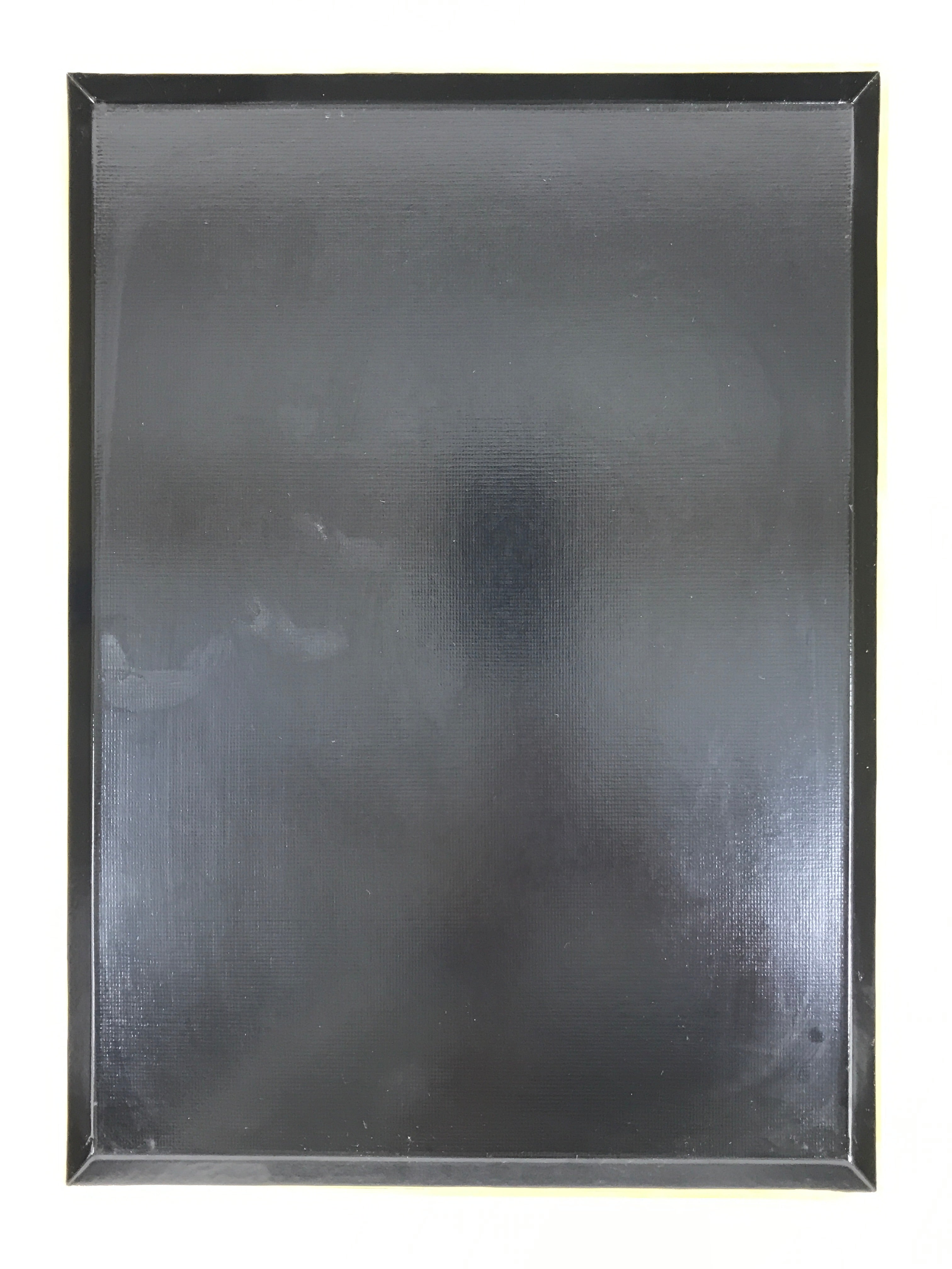 Japanese Lacquered Wooden Serving Tray Vtg Rectangle Obon Black Gold L415