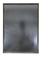 Japanese Lacquered Wooden Serving Tray Vtg Rectangle Obon Black Gold L415