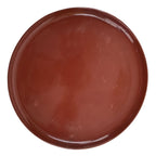 Japanese Lacquered Wooden Serving Tray Vtg Round Obon Brown Black L359