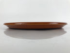 Japanese Lacquered Wooden Serving Tray Vtg Round Obon Hida Shunkei Brown L142
