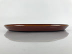 Japanese Lacquered Wooden Serving Tray Vtg Round Obon Hida Shunkei Brown L143