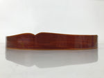 Japanese Lacquered Wooden Serving Tray Vtg Round Obon Hida Shunkei Brown LWB128