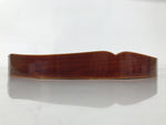 Japanese Lacquered Wooden Serving Tray Vtg Round Obon Hida Shunkei Brown LWB128