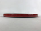 Japanese Lacquered Wooden Serving Tray Vtg Round Red Black Obon Wajima-nuri L66