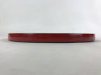 Japanese Lacquered Wooden Serving Tray Vtg Round Red Black Obon Wajima-nuri L66
