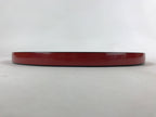 Japanese Lacquered Wooden Serving Tray Vtg Round Red Black Obon Wajima-nuri L66